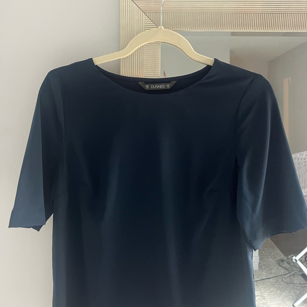 Navy Satin Blouse - Picture 3 of 10